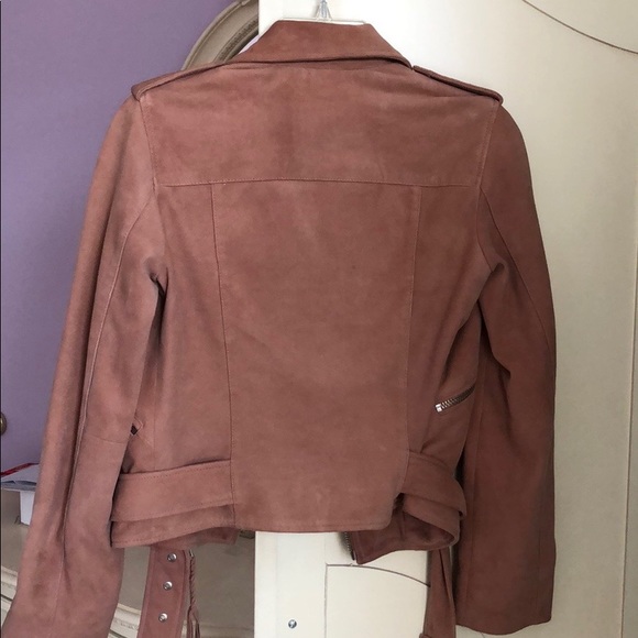 All Saints Suede Balfern Biker Jacket - Picture 4 of 7